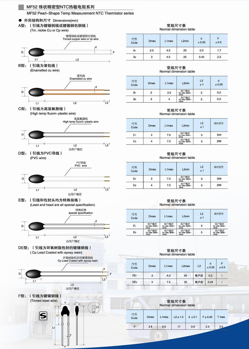 測溫型NTC熱敏電阻器(圖2)